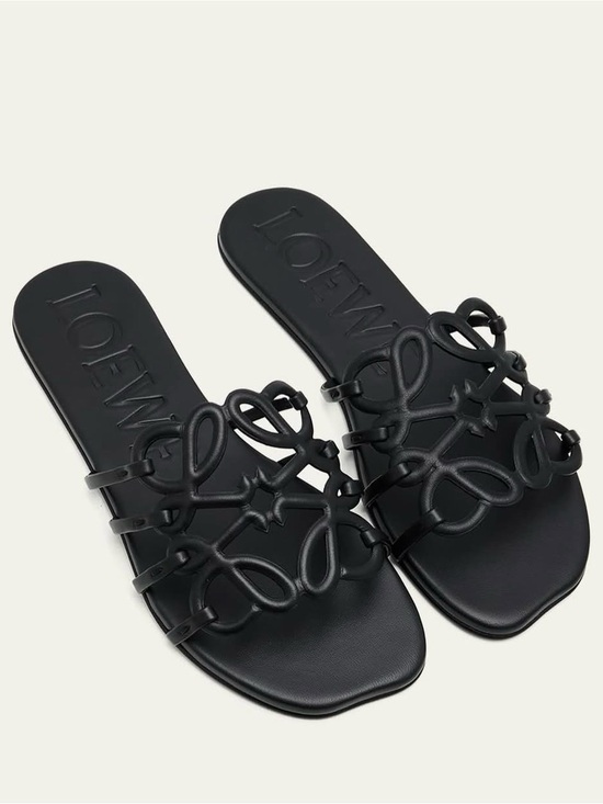 Loewe Shoes - Loewe petal anagram leather sandals